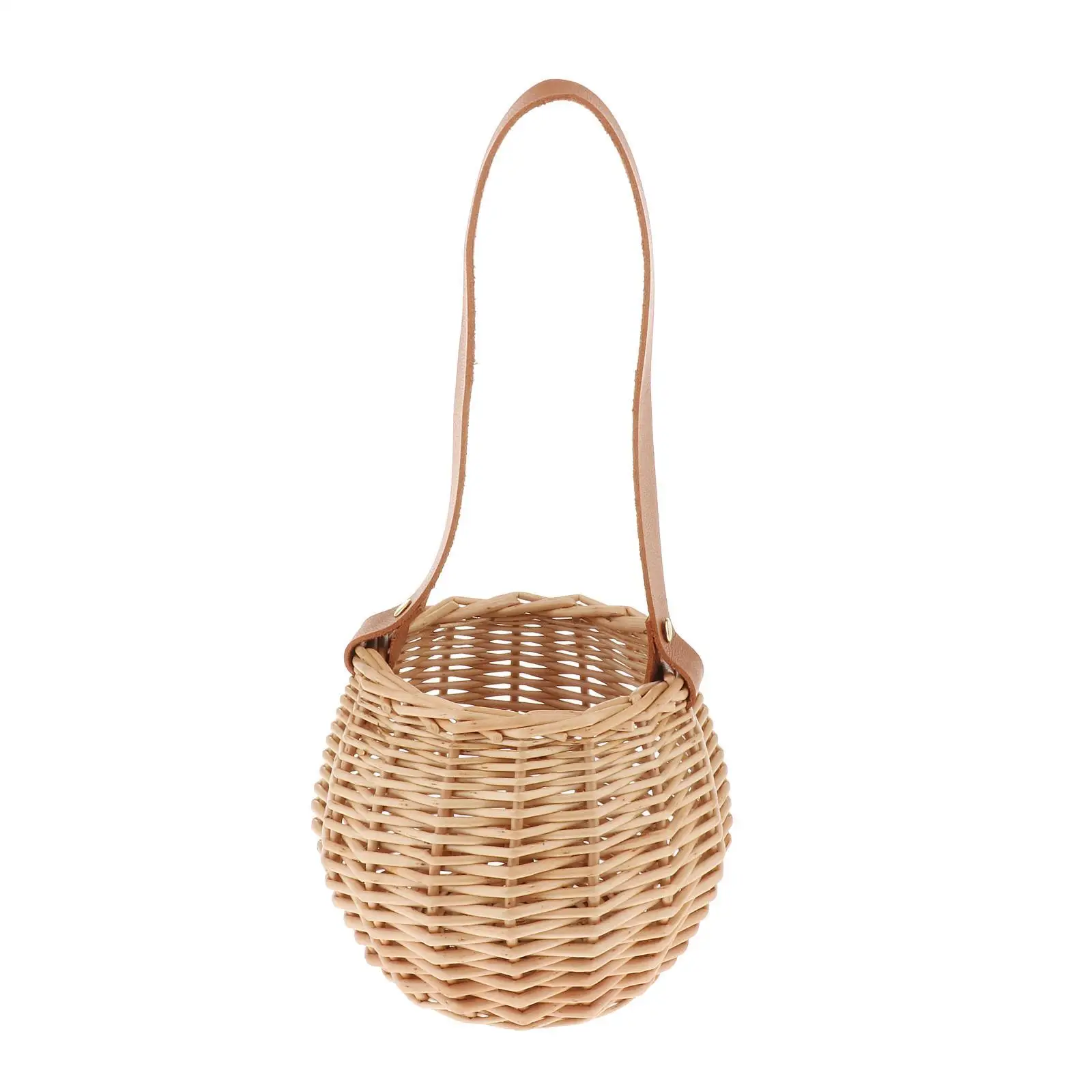 Rustic Basket Picnic Flowers Arrangement Container Home Decor