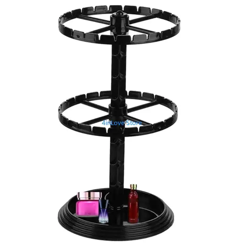 

T4MD Jewelry Display Stand for Earrings Three Layer Clear Earring Rack Rotating Shelf