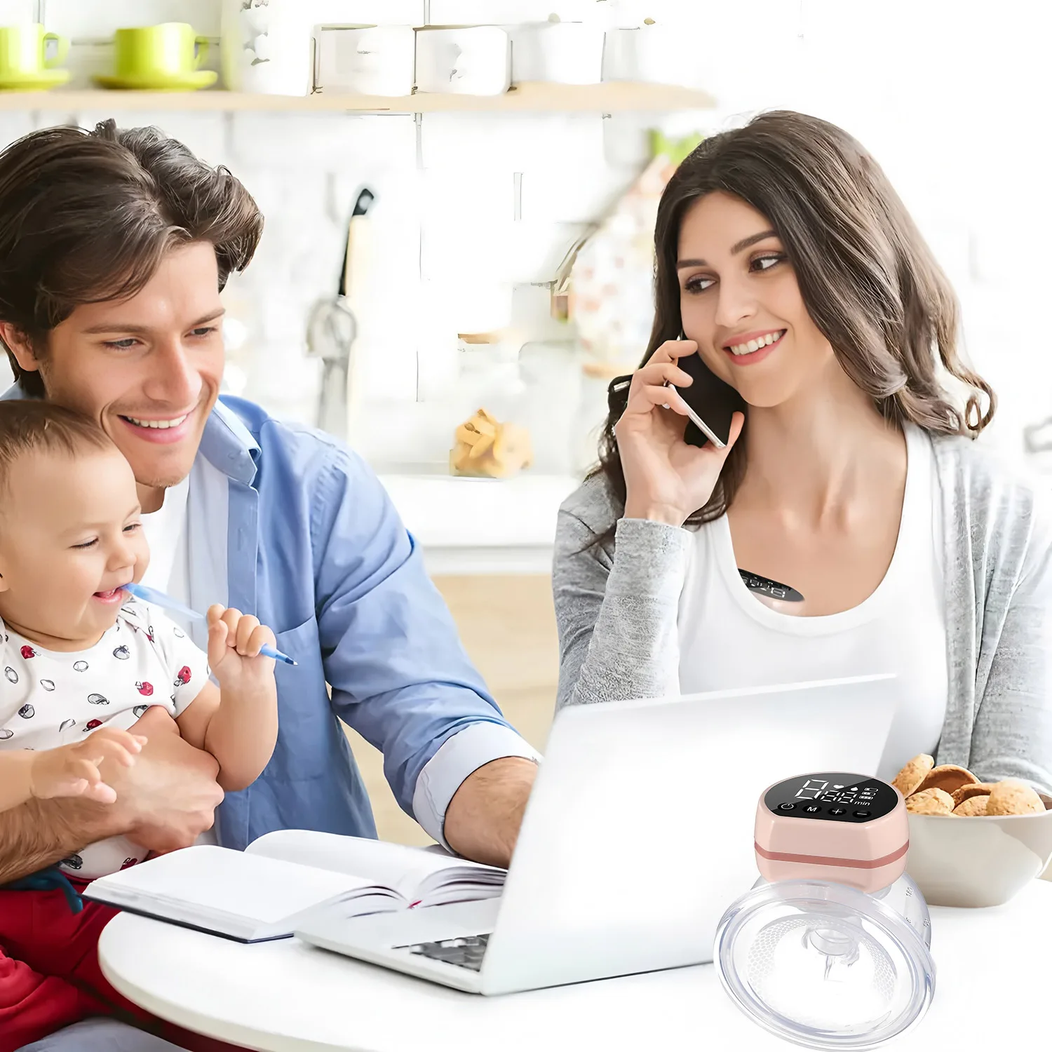 Wearable Electric Breast Pump - Painless Fully Automatic Hands-Free Milk Collector,Comfortable Breastfeeding Assistant