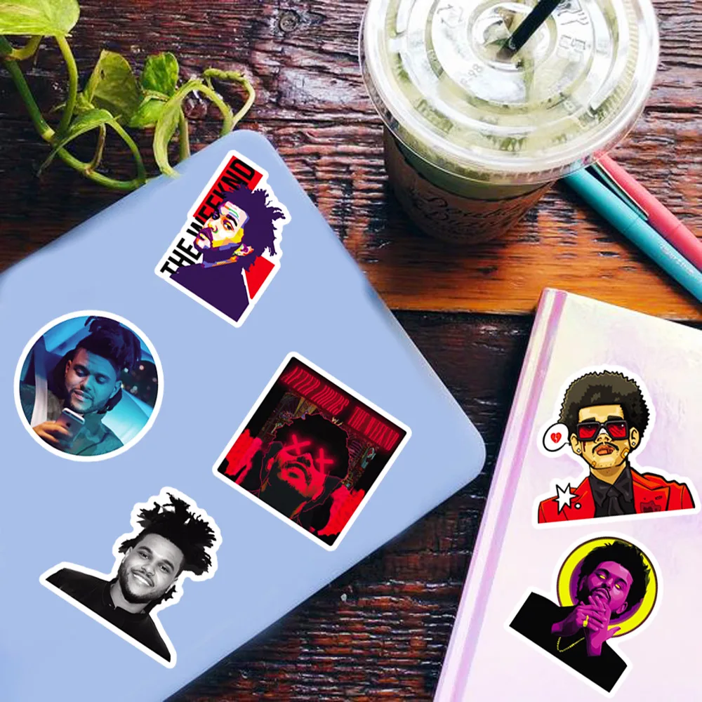 10/30/50PCS Singer The Weeknd Stickers Cool Graffiti Decal Waterproof DIY Phone Wall Motorcycle Helmet Car Star Sticker Toy Gif