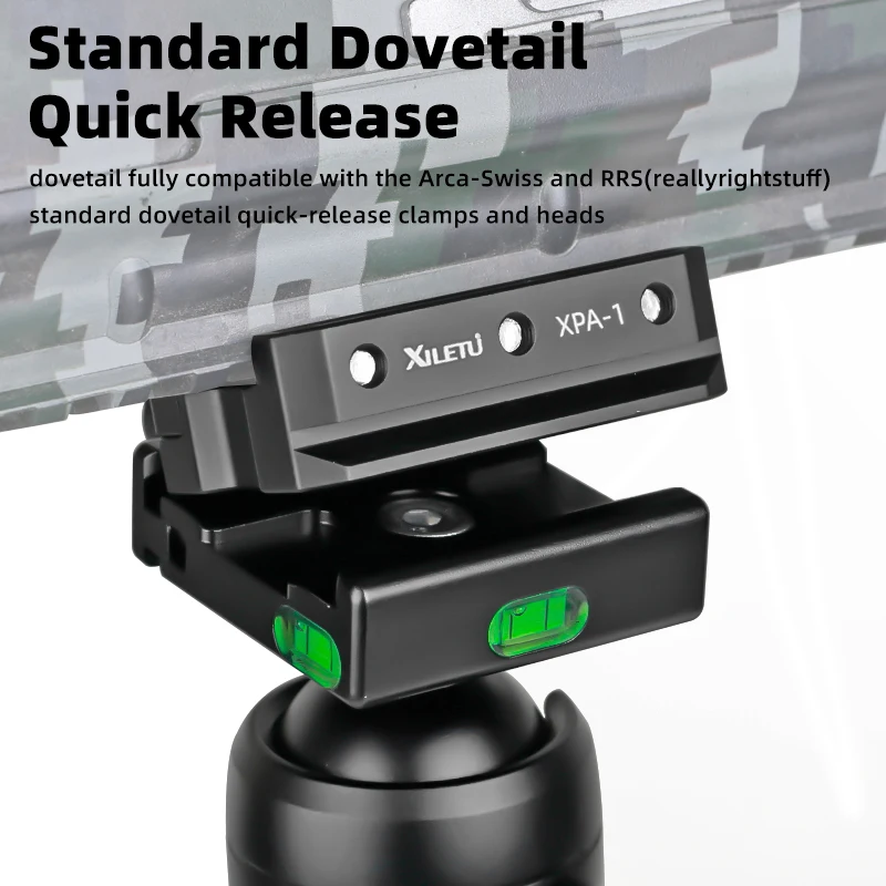 XILETU Picatinny Arca لوحة سويسرية Picatinny تحويل إلى ARCA لوحة الإفراج السريع السكك الحديدية الصيد ترايبود تتوافق محول تركيب