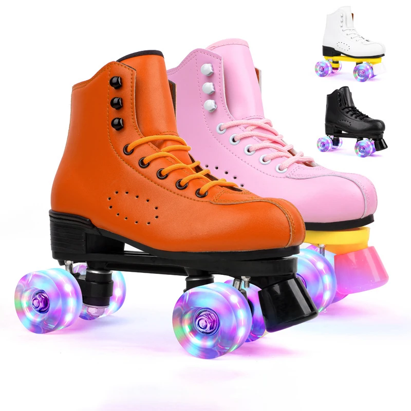 

Roller Skates for Women or Men with Height Adjustable Rubber Stoppers Retro Quad Roller Skates for Outdoor and Indoor