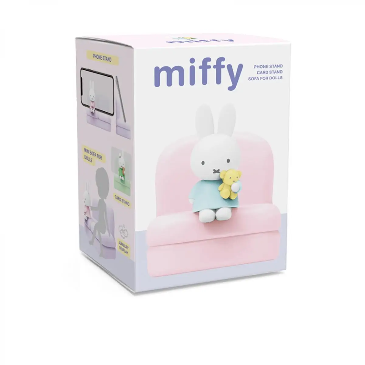 Miffy Rabbit Kawaii Cartoon Figurine Desktop Ornament Cute Anime Sofa Model Mobile Phone Stand Gift for Friends