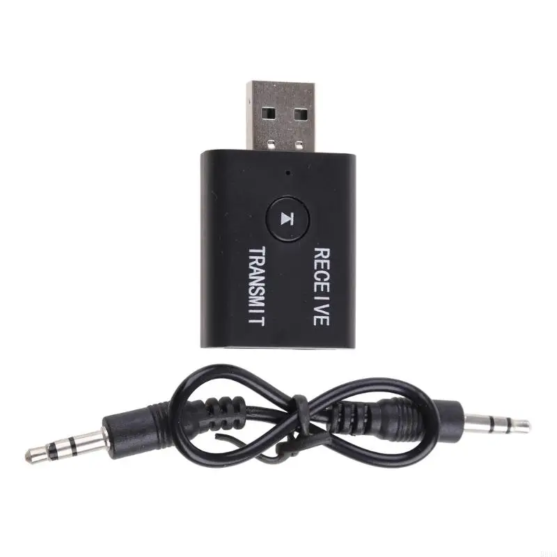 

594A USB Bluetooth-compatible 5.0 2 In 1 Receiver Transmitter Adapter 3.5mm AUX