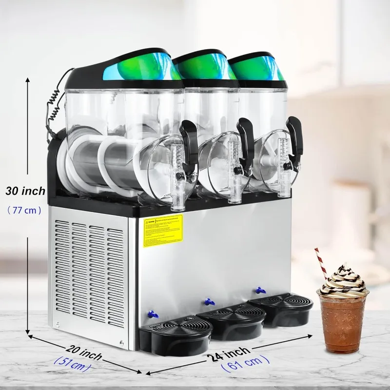 Commercial Slushy Machine 110V/60HZ, Margarita Machine Granita  Beverage Machine Slushie Maker Juice Beer Syrup