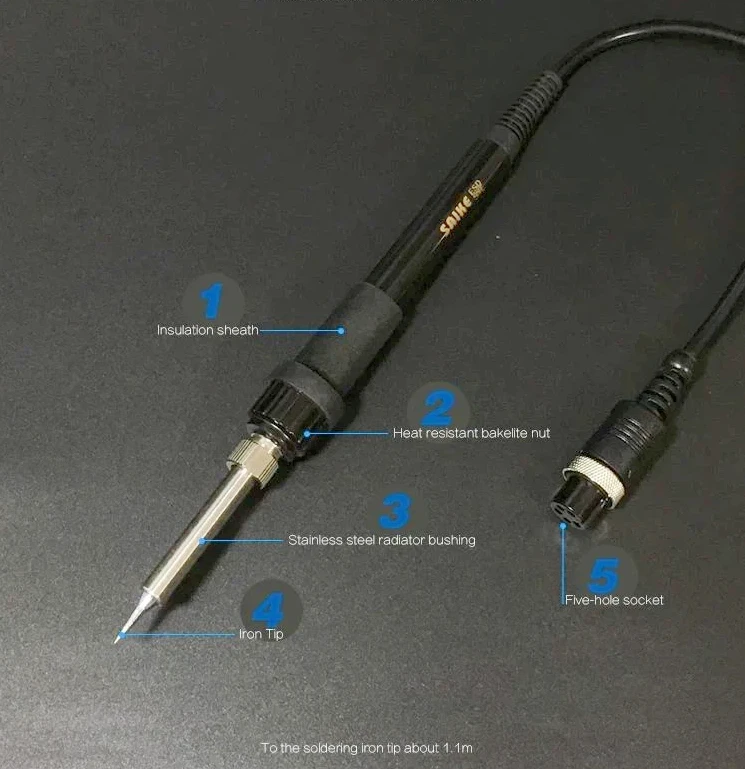 SAIKE 909D High-Power 700W Hot Air Blower for SMD Rework with Ceramic Heating Element