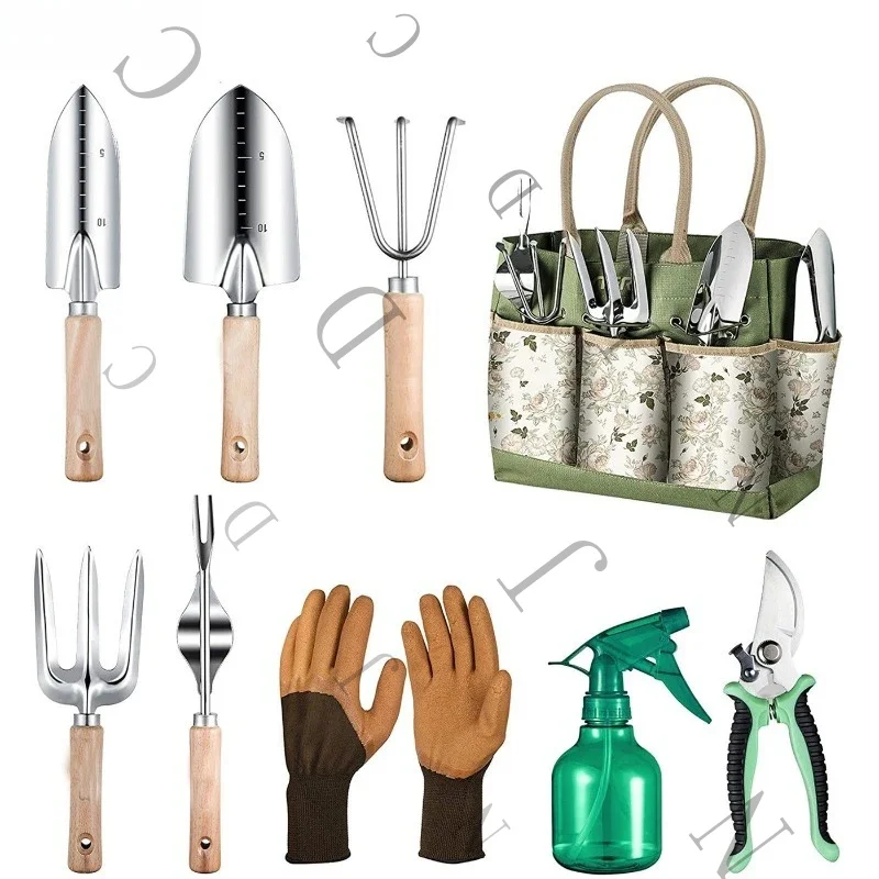 Garden gardening to-ol set household flower planting shovel harrow hoe fleshy