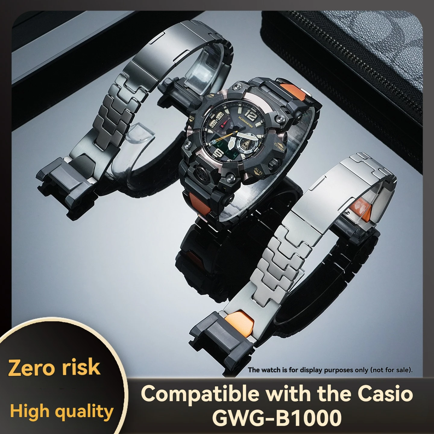 カシオ-g-shock-シリーズ-ビッグマッドキング-5713-gwg-b1000-に適した改造およびアップグレードされたステンレススチール製時計バンドアクセサリー