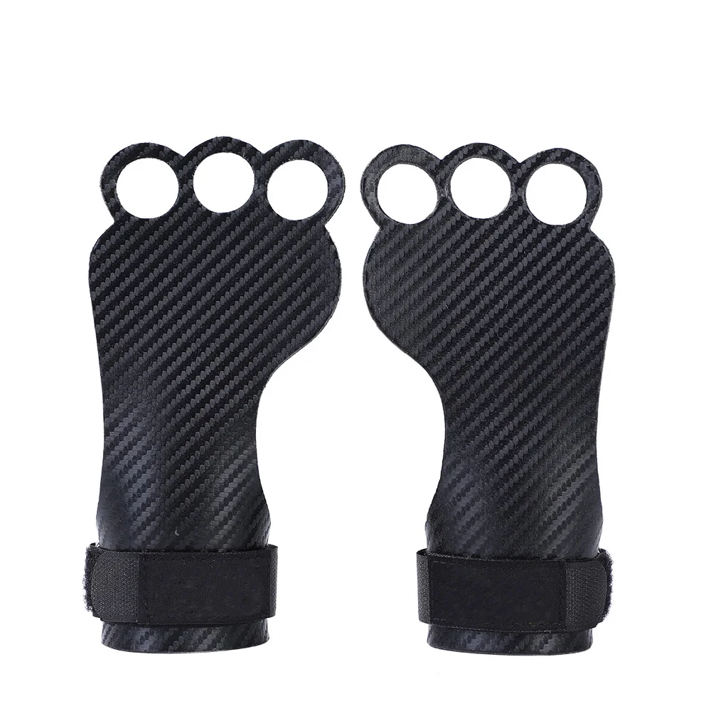 Carbon Gymnastics Hand Grips for Weight Lifting Crossfit Pullups Workout Palm Protector Gym Grip Gloves NEW ERGONOMIC DESIGN