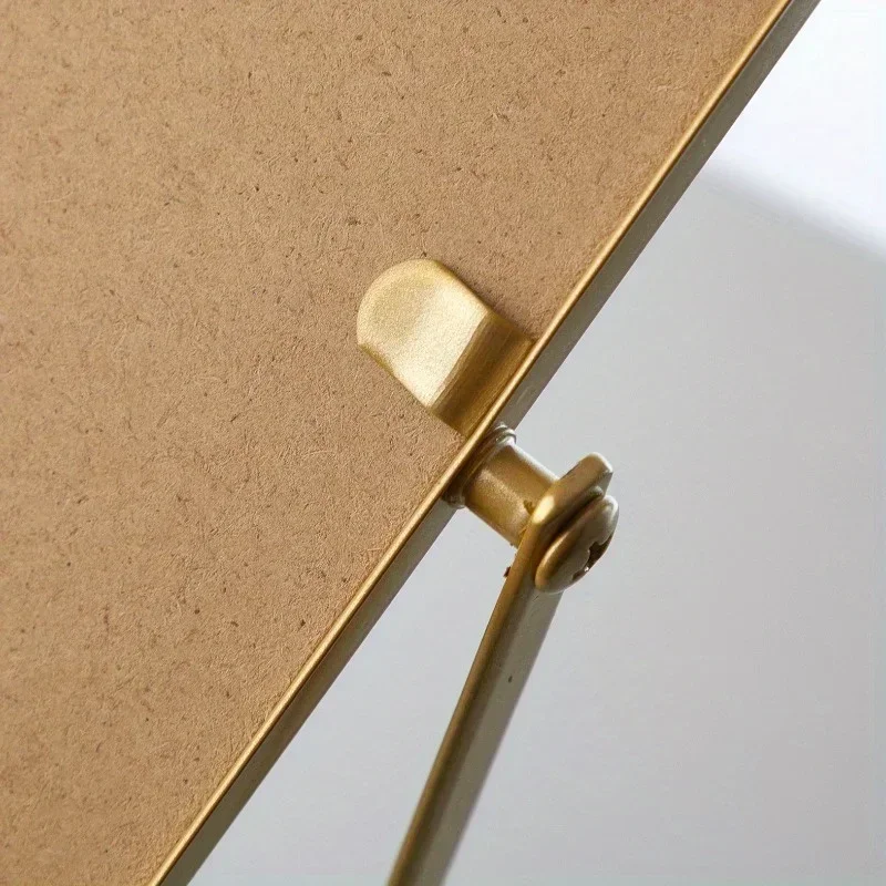 Espejo de mesa estilo dorado con almacenamiento, espejo de tocador, espejo de maquillaje, espejo de maquillaje