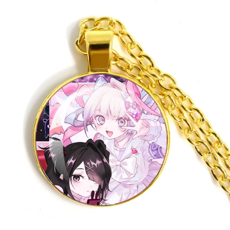 Needy Girl Overdose Game Rain KAngel 25mm Round Necklace Pendant Game Peripheral Accessory For Fan Gift