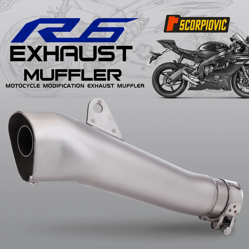 For Yamaha R6 YZF-R6 YZF R6 Motorcycle Exhaust System Muffler Middle Link Pipe 2006 - 2019