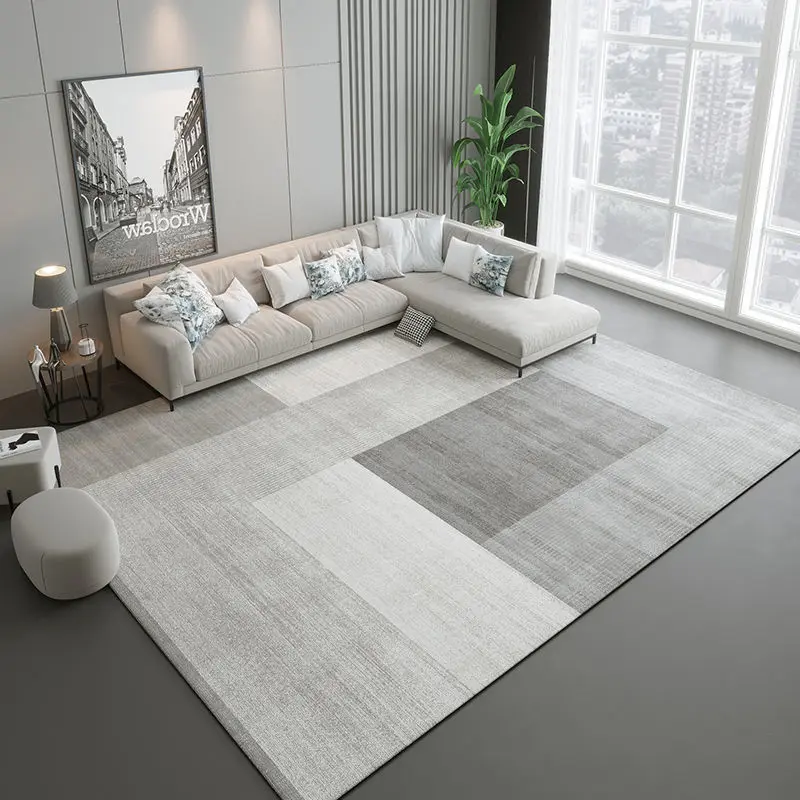 NONE Nordic Grau Teppich Wohnzimmer Dekoration Schlafzimmer Große Fläche Lounge Teppich Hause Kaffee Tische Fußmatten 200x300 Zimmer decor Moderne 4