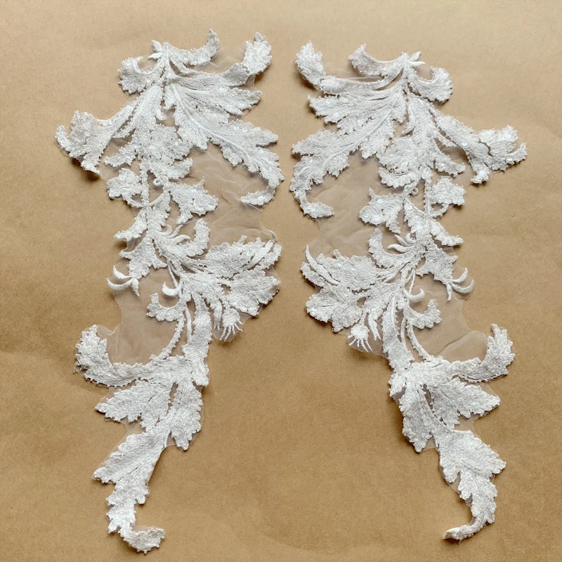 

Ткань платья с вышивкой на кружевном воротнике с аппликацией, принадлежности для украшения декольте пайетками своими руками, аксессуары для шитья одежды, Новое поступление