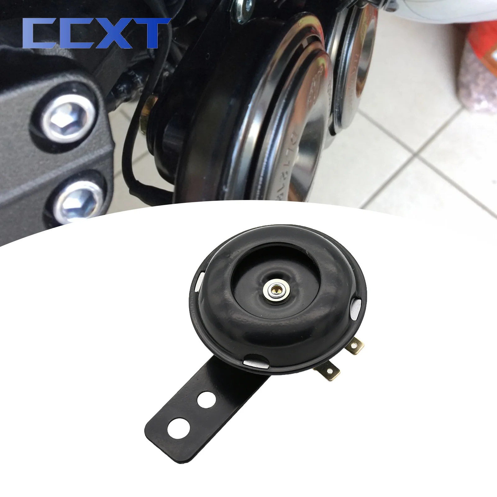 

Motorcycle Bike Scooter 12V 105dB Electric Horn Waterproof Round Speaker Loud Electric Horn For Yamaha Honda KTM Kawasaki Parts