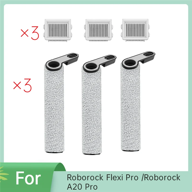 ل Roborock Flexi Pro /Roborock A20 Pro روبوت فراغ الأسطوانة فرشاة مرشحات Hepa اكسسوارات كفاءة التنظيف المحسنة-A58E