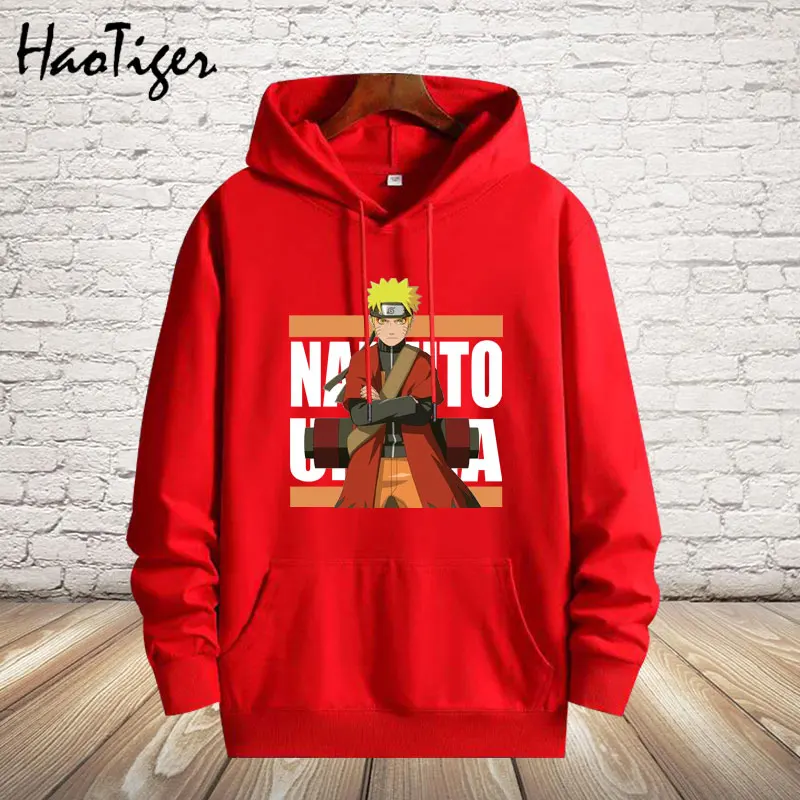 

Hot Naruto 2025 Anime Naruto Akatsuki Peripheral Two-dimensional Clothes Men and Women Hooded Sweater Student Casual Top Jacket