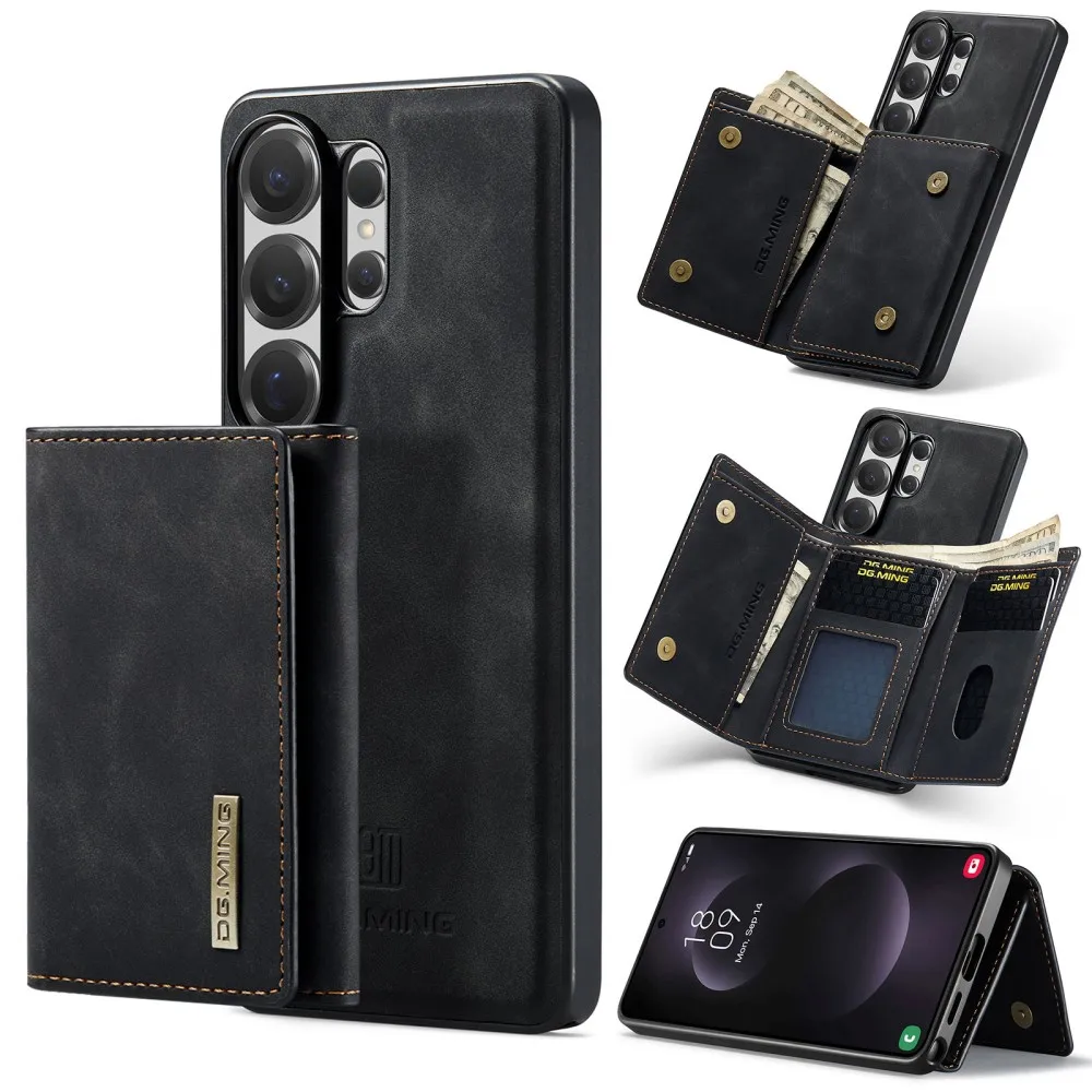 

DG.Ming Luxury Phone Case For Samsung Galaxy S26 Plus Ultra Magnetic Leather Split Type Wallet Card Holder Shockproof Back Cover