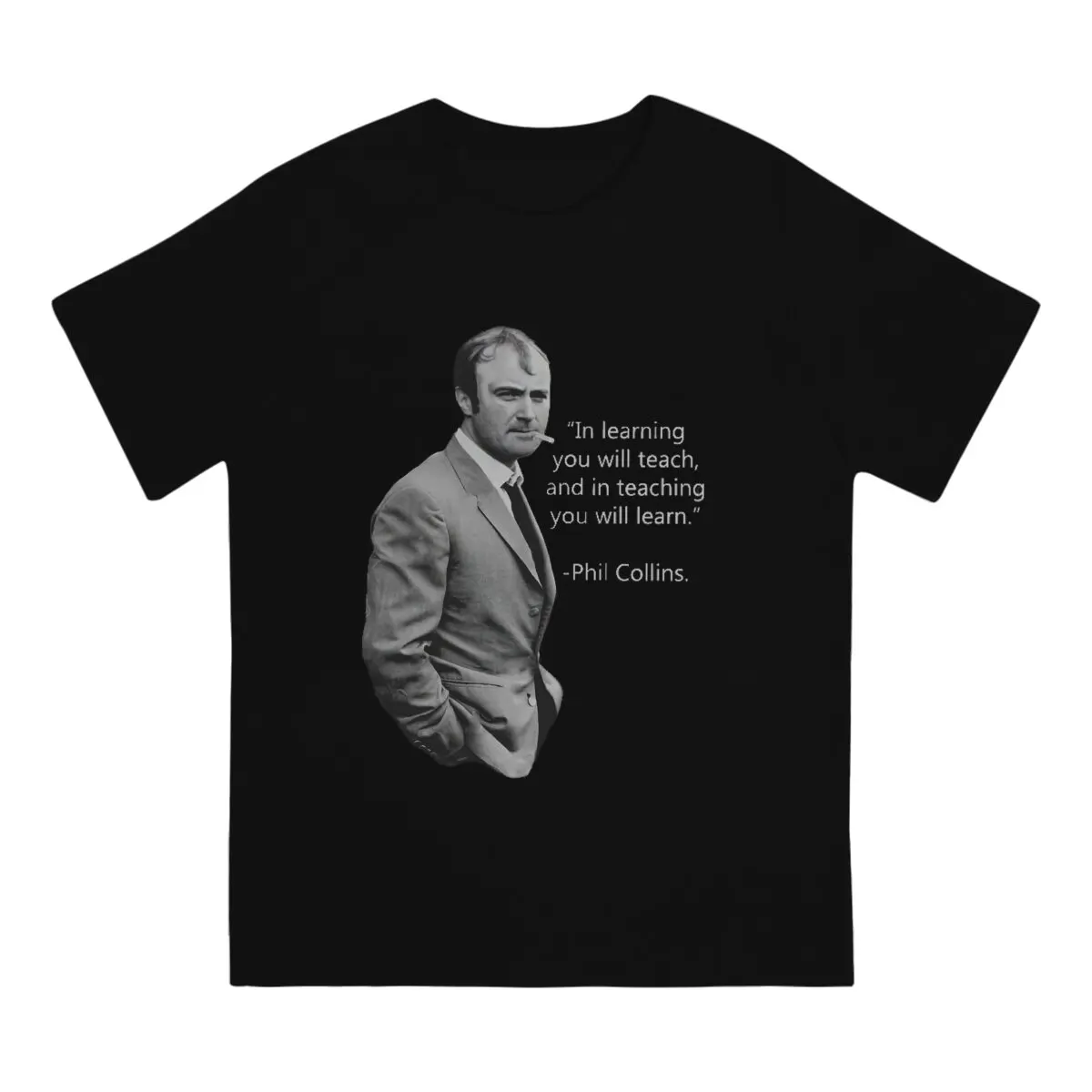 Men T-Shirts Philip Collins Funny 100% Cotton Tee Shirt Short Sleeve Genesis T Shirts Crewneck Clothing Gift Idea