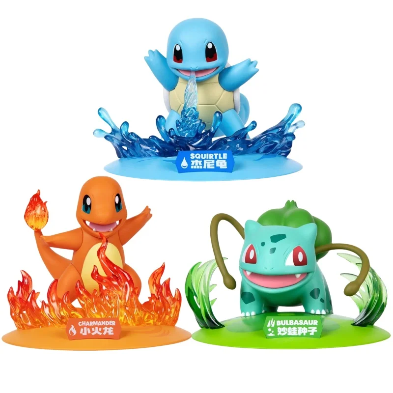 Pokemon Charmander Bulbasaur Squirtle Genuine Original Anime Action Figure Collect Model Ornaments Children's Toys Birthday Gift