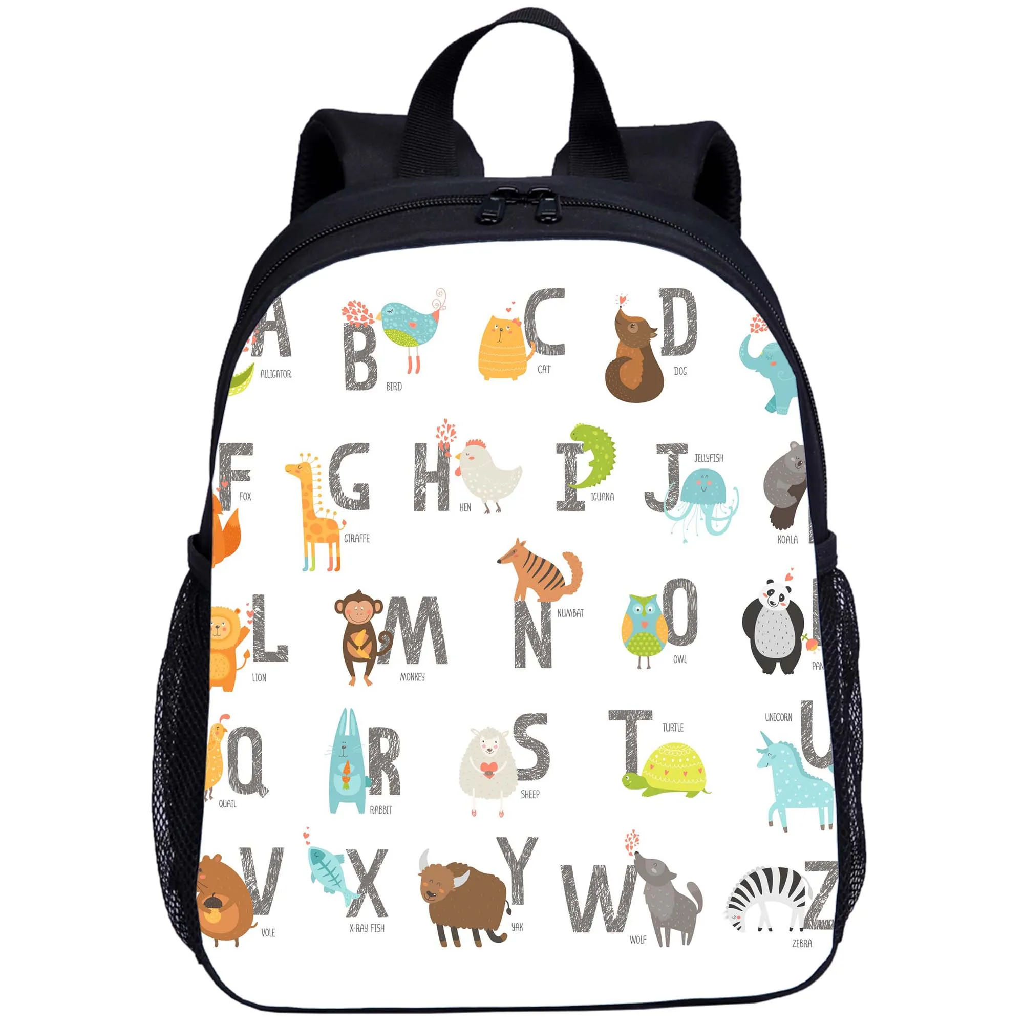 Animal Letter Alphabet Pattern Children's Backpack Kids Cute Backpack Suitable for Boys Girls School Bag 16 Inches Book Bag