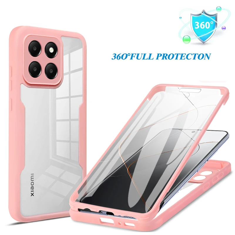 Shockproof 360 Full Cover For Xiaomi 14 Pro 14 Ultra 14Pro Clear PC Screen Camera Protection Case For Xiaomi14 Mi14 Pro 5G Funda