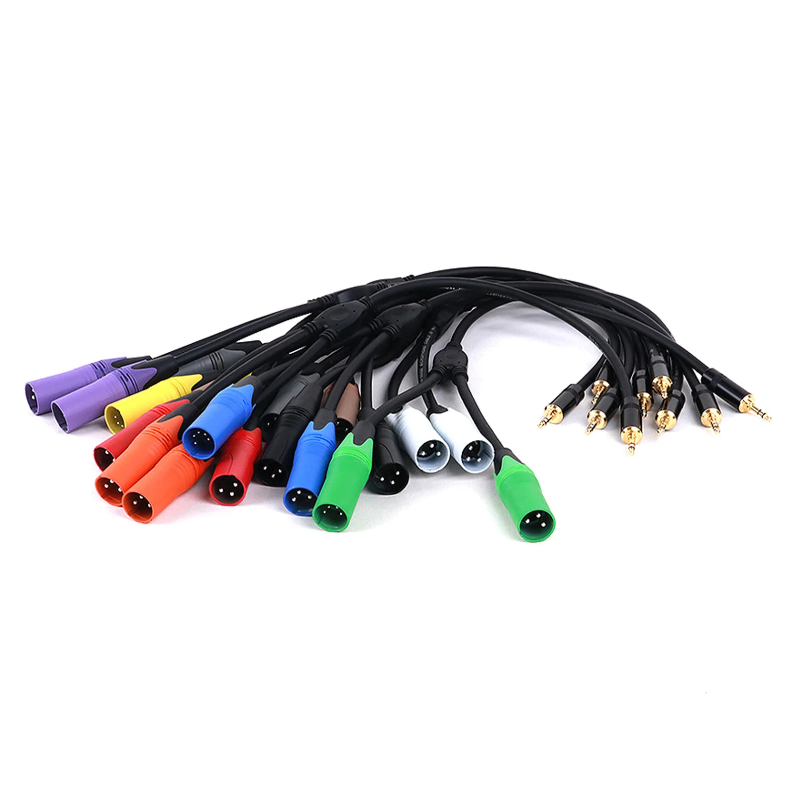Multicolor 3Pin femmina/maschio XLR a 1/8(3.5mm) Jack Stereo cavo microfono sbilanciato cavo Mic per microfono dinamico 0.3m 0.5m