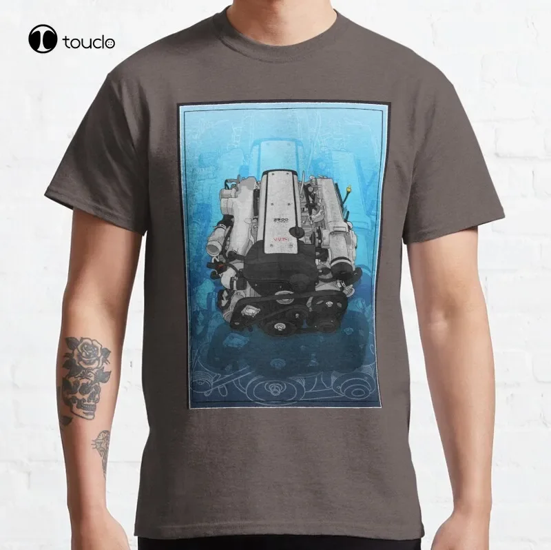 1Jz Engine With Background 1Jz Engine 1Jz Gte Vvti Vvt I Chaser Classic T-Shirt Cotton Tee Shirt Unisex Fashion Tshirt Summer