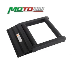 Aluminium Motorcycle Wheel Clean Stand Wheel Clean Tool Chain Cleaning Stand 500 lbs Capacity in Black Rollers Ramp Lift