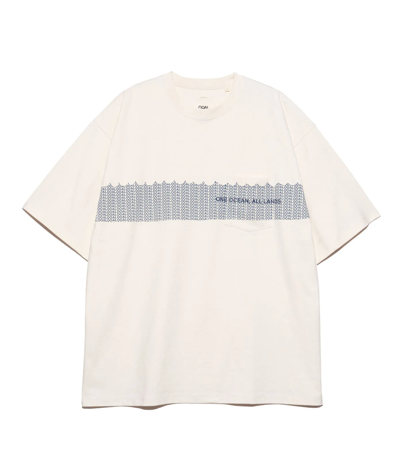 

NANAMICA 25SS washed wave double print loose silhouette cotton short-sleeved T-shirt