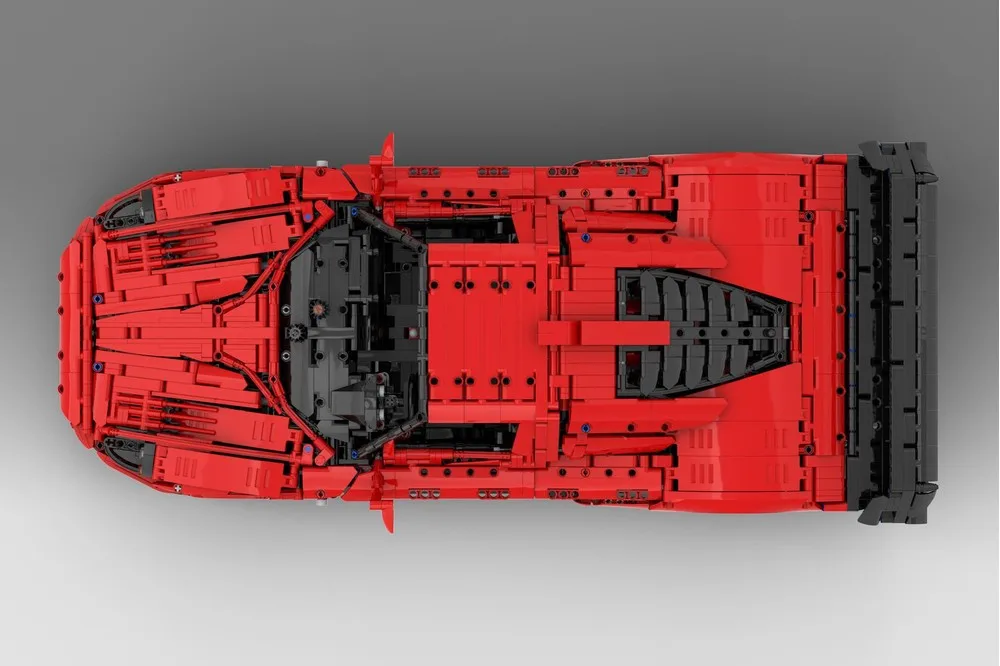 Sports car (1:8) Red MOC-152095 • 3888 parts Building Block Model Birthday Toy Gift