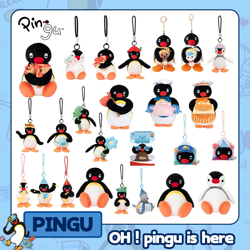 

Pingu Kawaii Penguin Stuffed Toys Cartoon&Cute Plush Dolls Throw Pillow Birthday Gift For Kids Friends Boys Home Decoration