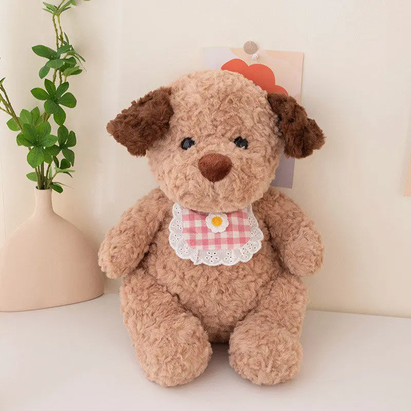 Almohada de peluche de perro panda, muñeca de perro simulada, almohada de panda, regalo de cumpleaños para niña