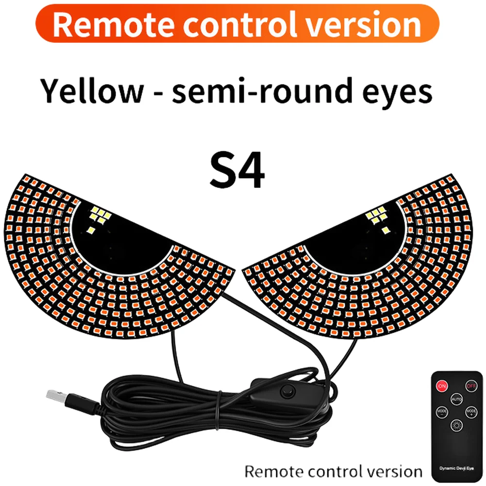LED Eye Symbol Sticker for Car Rear Window with Remote Control Offering 14 Modes to Fit SUVs Sports Cars and Standard Vehicles