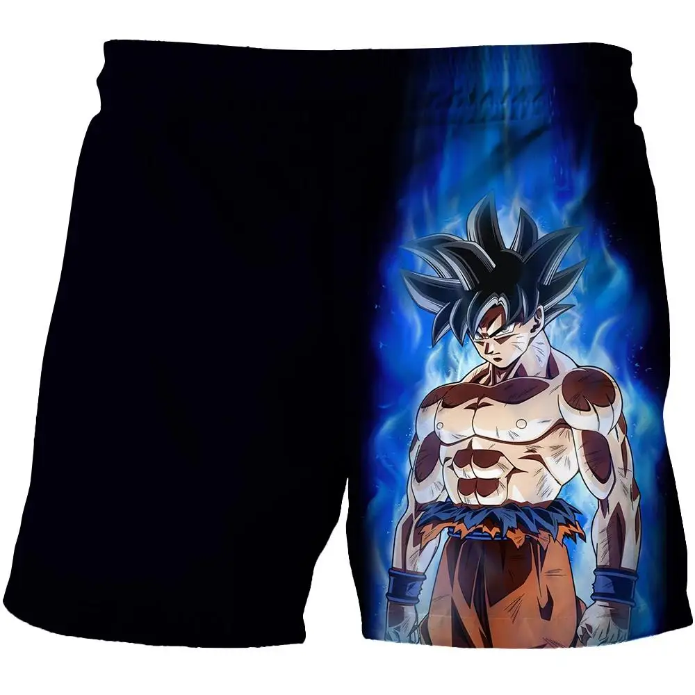 Fashion 2024 Boys Harajuku Beach pants for children Couples Clothes Dragon Ball Z Kids 3D Cartoon Print shorts