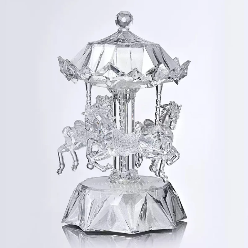 

High sense rotating music box night light ornament Qixi Festival decoration