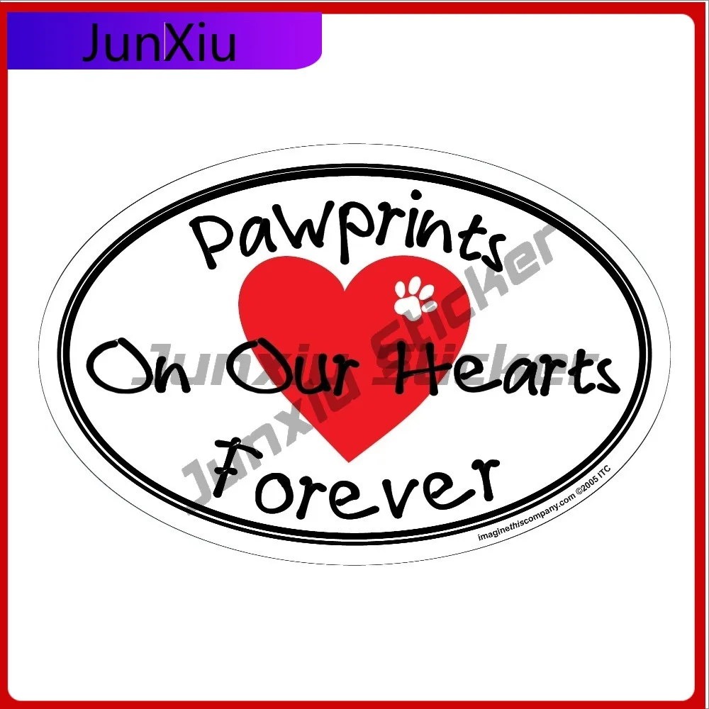 

Pawprints on Our Hearts Unique Car Laptop Window Bumper Waterproof Vinyl Decal Accessory Retro Retro Unique Funny Retro