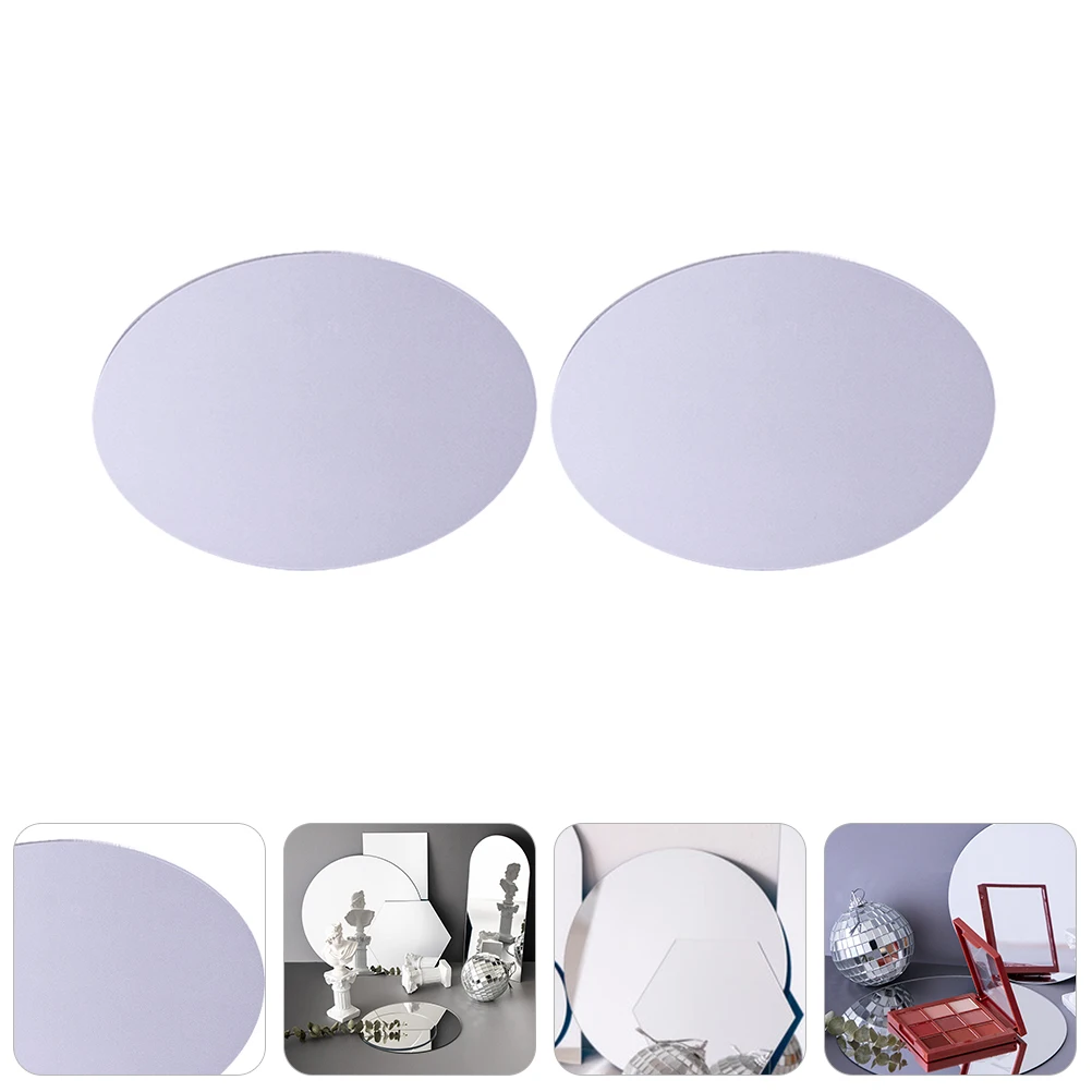 

2 Pcs Flash Mirror Props Baby Photography Background Acrylic Reflective Mirrors