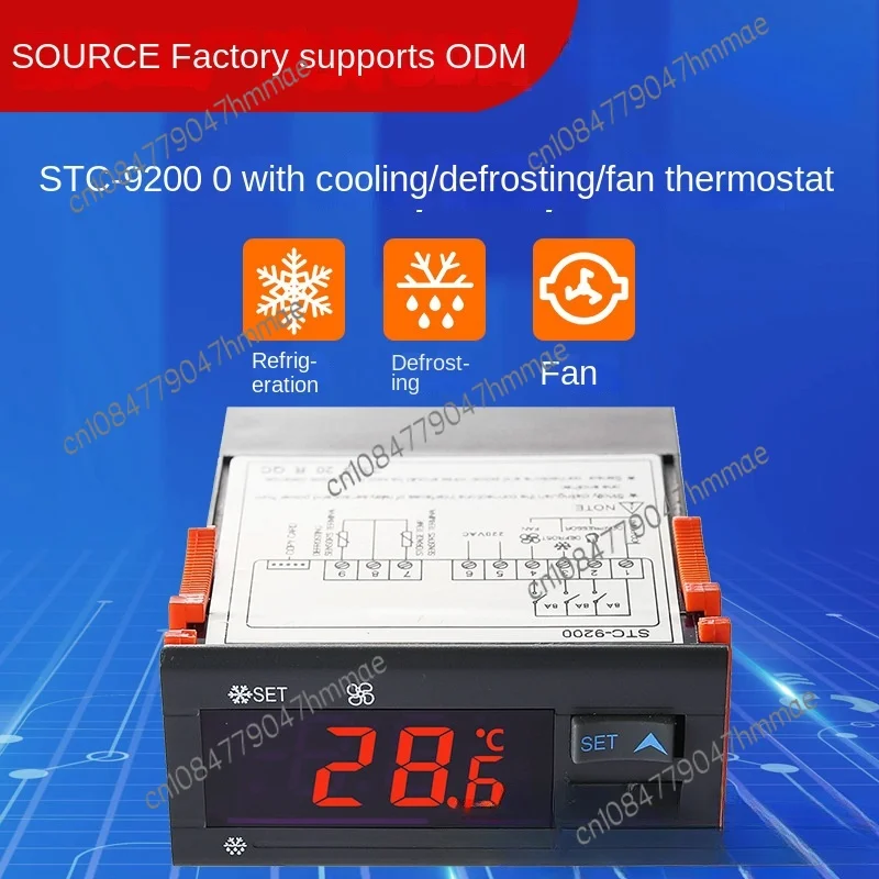 STC-9200 Thermostat Refrigeration Defrost Fan 3-Way Output Temperature Meter Freeze Storage Controller Air Cooling