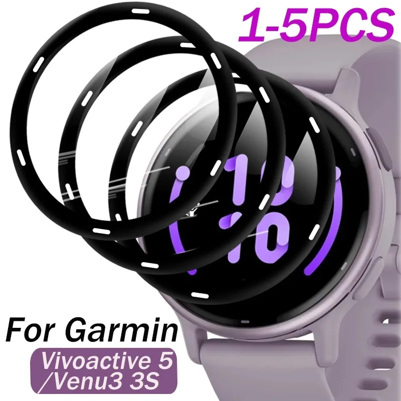 

1-5PCS Full Cover Soft Glass Screen Protectors For Garmin Vivoactive Venu3 Venu3S Sport Watch Waterproof Protective Cover Films