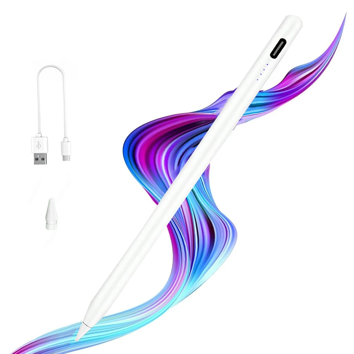 iPad stylus: 30-minute quick charge, 20-hour working time, sensitive tilt function.