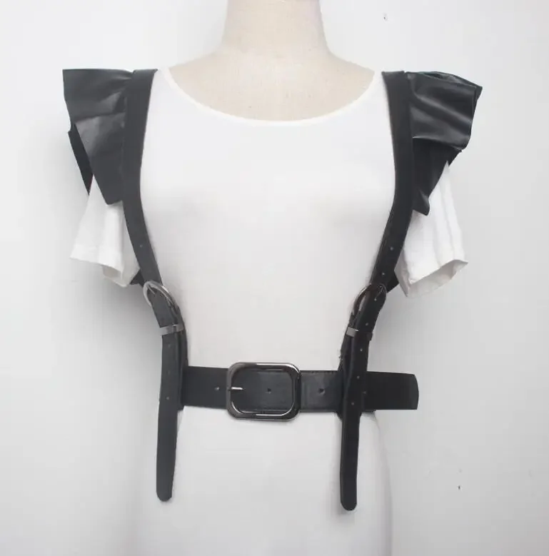 

Женские модельные корсеты из искусственной кожи в стиле панк, ремень, декоративный широкий пояс, R1618