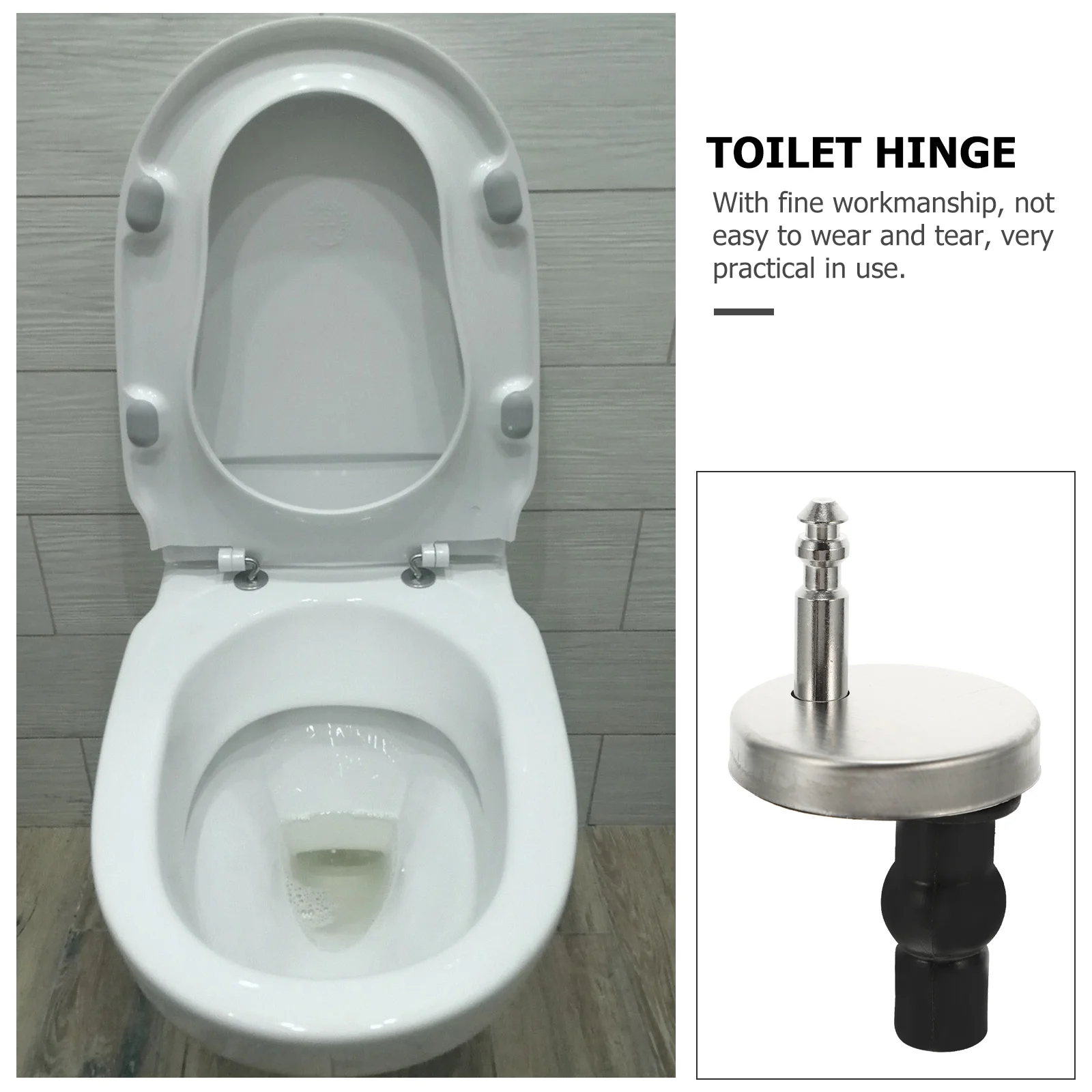 Toilet Seat Connector Bowl Portable Bidet Stainless Steel Kit Cover Hinge Fittings