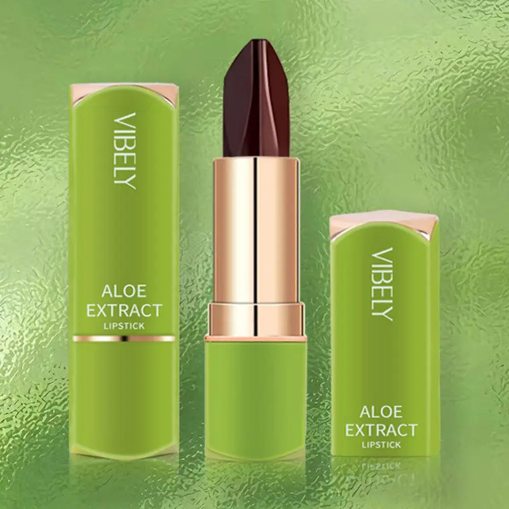 Lápiz labial hidratante de Aloe Vera, bálsamo labial nutritivo de larga duración, brillo de labios que cambia de Color con la temperatura para cosméticos de maquillaje