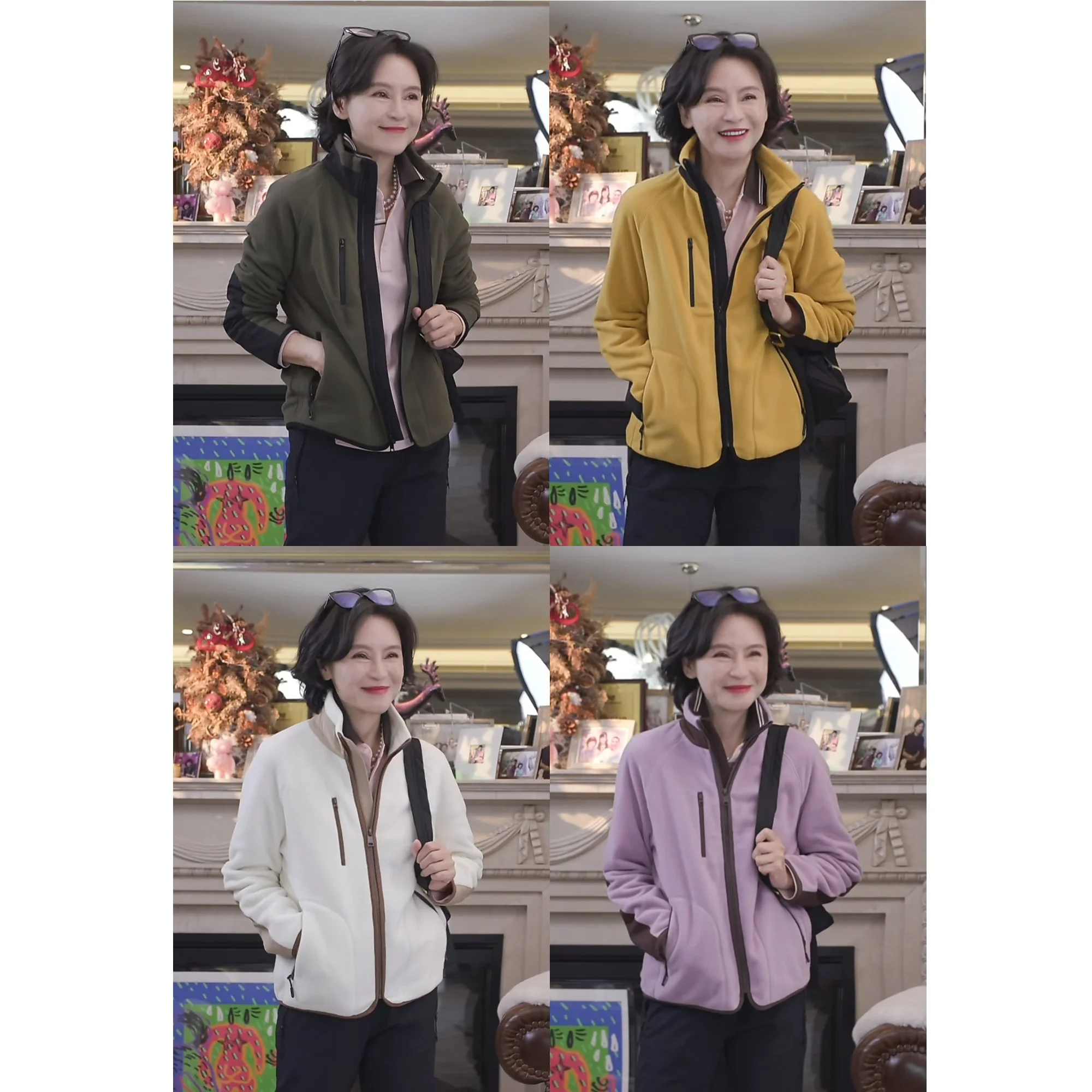 

Warm Fce Autumn Winter Jaet Versatile Faionable Ladies Outerwear Nylon Spandex Zipper Closure Long Sve Coat