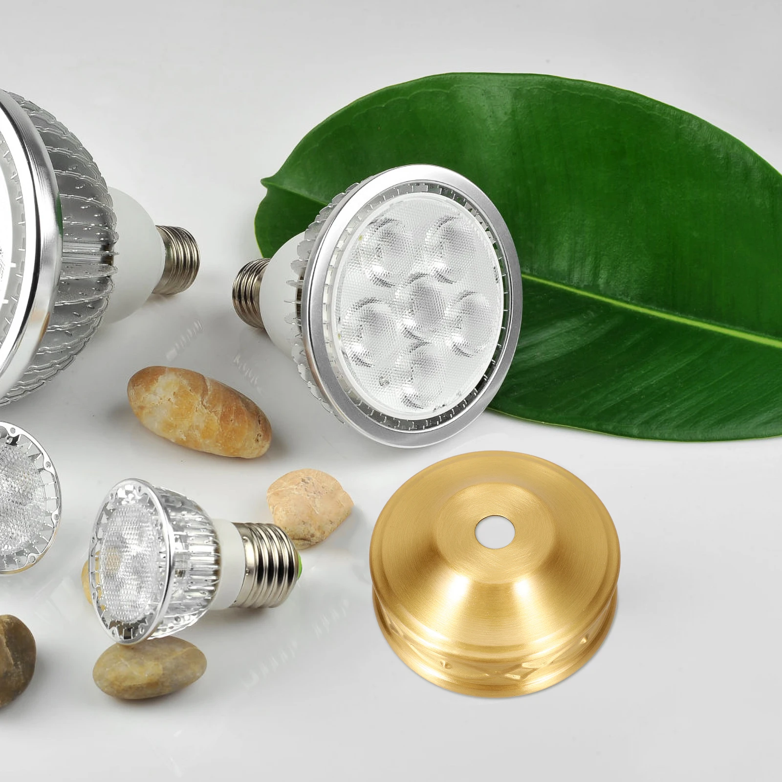 

1pc Small Fish Copper Cup Sturdy Metal Finial For Shade Diy Lamp Part Decorative Light Fixture Modern Lamp Base Cup Lighting