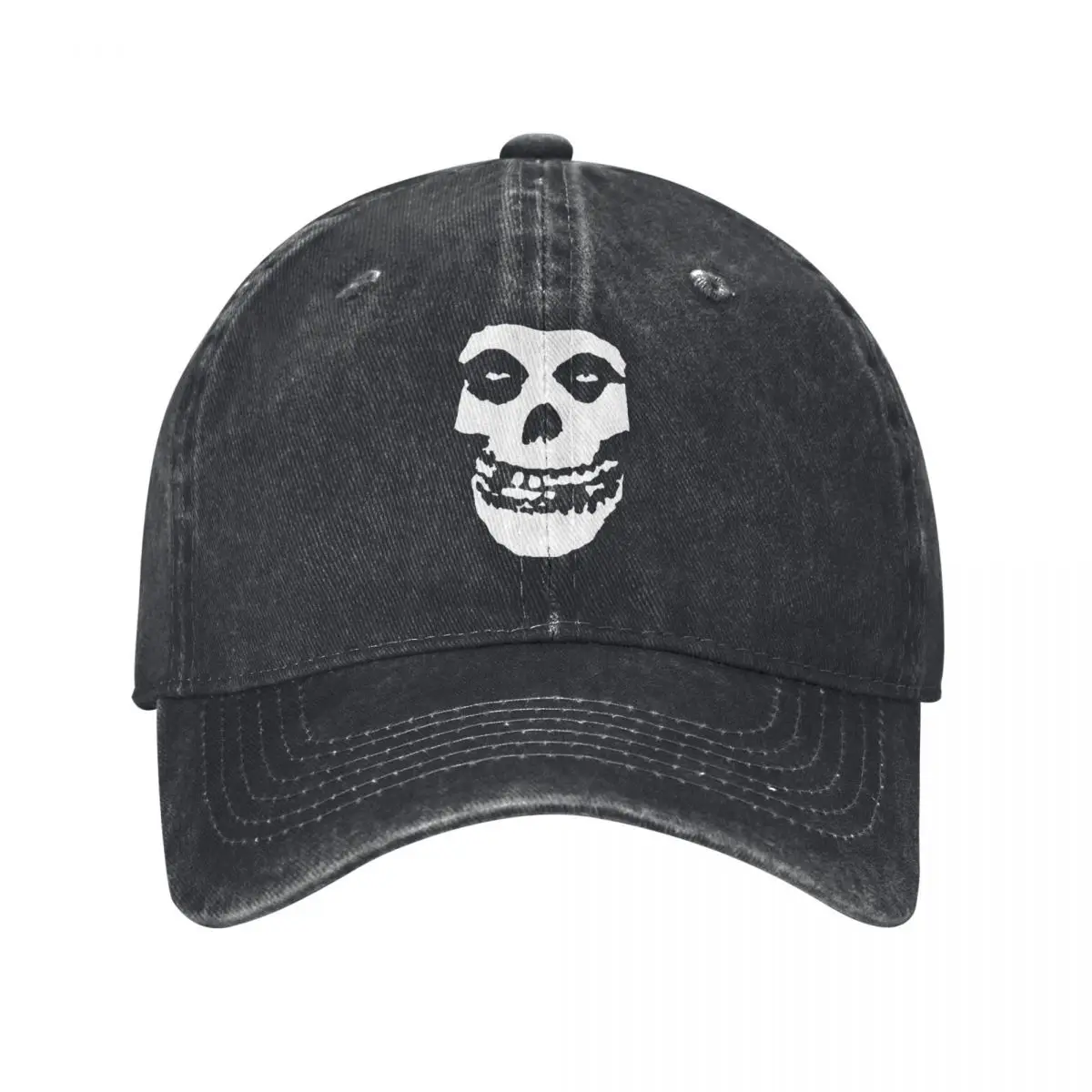 Retro Misfits Crimson Ghost Skull Baseball Cap Unisex Style Distressed Washed Headwear Outdoor Running Golf Hats Cap