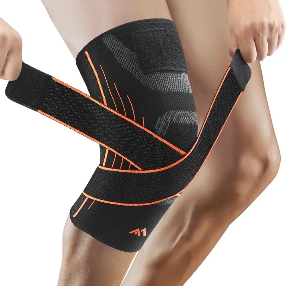 1/2PCS Adjustable Knee Support Brace Compression Knee Sleeves for Men Women Use for Meniscus Tear, Arthritis, Tendinitis