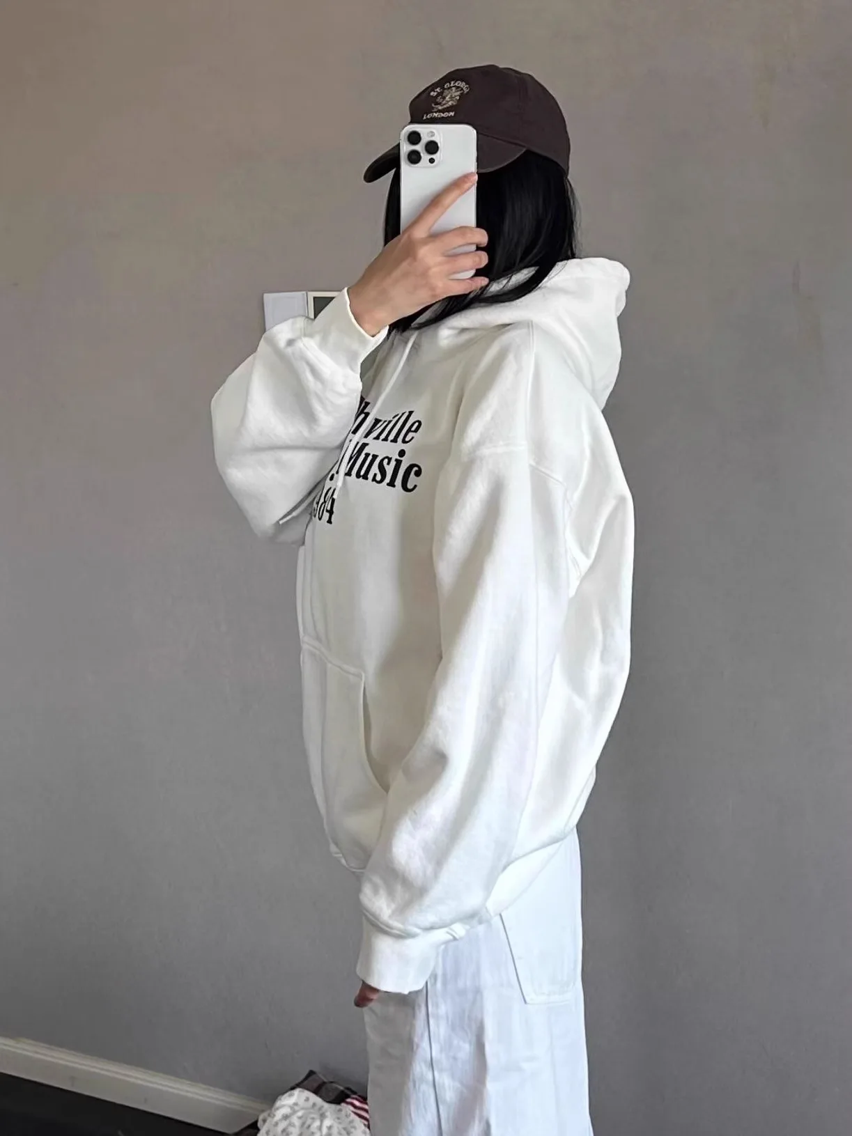 Women Loose Hooded Sweatshirt Oversized Pullover Top American Korean Style Lazy Style Oversized Long Sleeve Spring