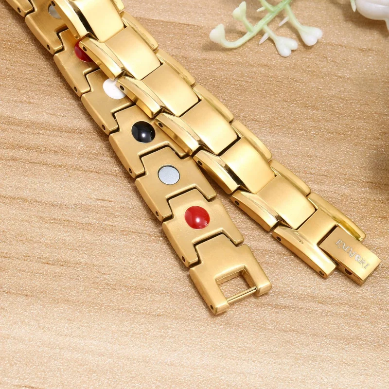 Ultra Strength Magnetic Bracelet - 3,500 Gauss Per Magnet -Magnetic Bracelets for Men Woman - Adjustable Length